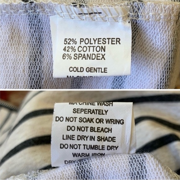 cream grey striped knit fitted mini dress from Australia - Picture 11 of 16